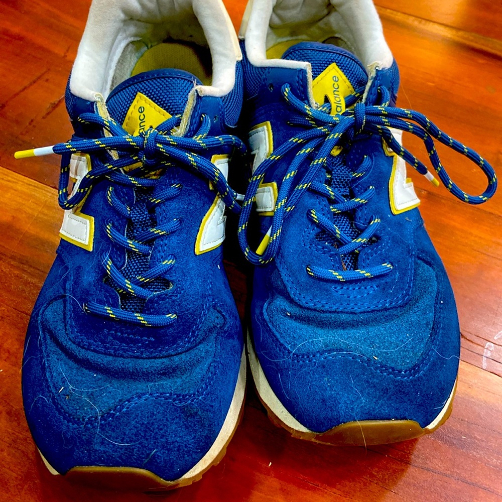Mens New Balance 574 Suede Blue 8